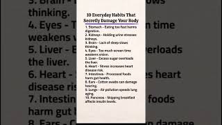10 Everyday Habits That Secretly DESTROY Your Body (STOP NOW!)