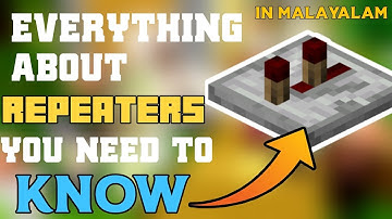 Minecraft Redstone : Everything About Repeaters You need to Know !! in Malayalam