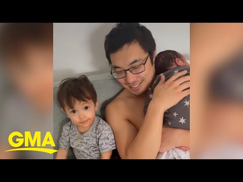 This dad wakes up at 4 am every day, so mom can get 8 hours of sleep l GMA