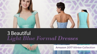 3 Beautiful Light Blue Formal Dresses Amazon 2017 Winter Collection