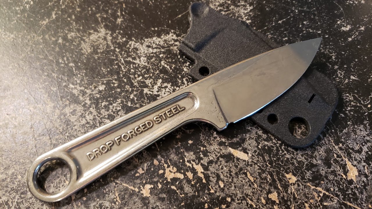 Kabar wrench knife sheath DIY from leather YouTube