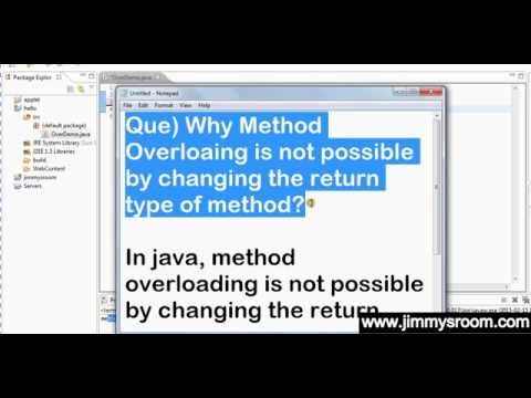 Jave Interview Question ,Why Can't We Overload Method By Changing Return Types