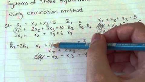 Finite Math 2.2 - Systems of 3 Equations