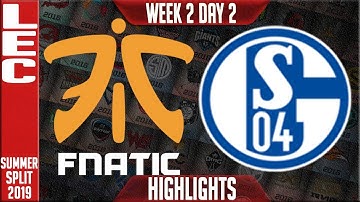 FNC vs S04 Highlights | LEC Summer 2019 Week 2 Day 2 | Fnatic vs Schalke 04