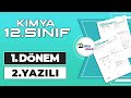 12.SINIF l 1.DÖNEM 2.YAZILI l KİMYA ADASI 😎