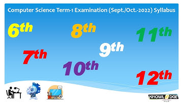 Computer Science !! Term-1 !! PSEB !! 6th-12th !! Sept./Oct.-2022 Exam !! CS Syllabus Chapter wise