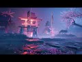 Neon Japanese Temple 🌸🌧️ | Lofi Hip Hop Beats |Sleep & Relax | 3 Hours