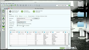 transposing rows to columns