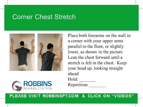 Corner Chest Stretch | Robbins Rehabilitation