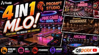 THIS FIVEM MLO HAS IT ALL! | Bowling, Steakhouse, 50s Diner & Arcade