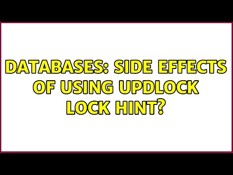 Databases: Side effects of using updlock lock hint?