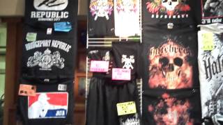 Hatebreed merch booth at the Decimation of the Nation tour