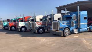 5 new 2023 Peterbilt 389’s All Custom Paints Cummins X15 605's 18 Speeds