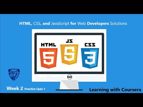 Coursera HTML, CSS, and Javascript for Web Developers Week 2 practice ...