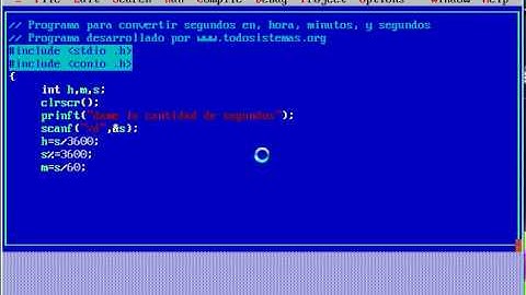 Programa en Lenguaje C, Convertir segundos a horas, minutos y segundos