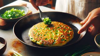 Fragrant scallion pancake baked with cobblestones#miniaturecooking #mini