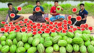 1000 KG WATERMELON | Summer Health Drinks | Farm Fresh Watermelon Juice Making | Village Food