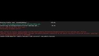 Failed install flutter, signatures do not match previously installed version