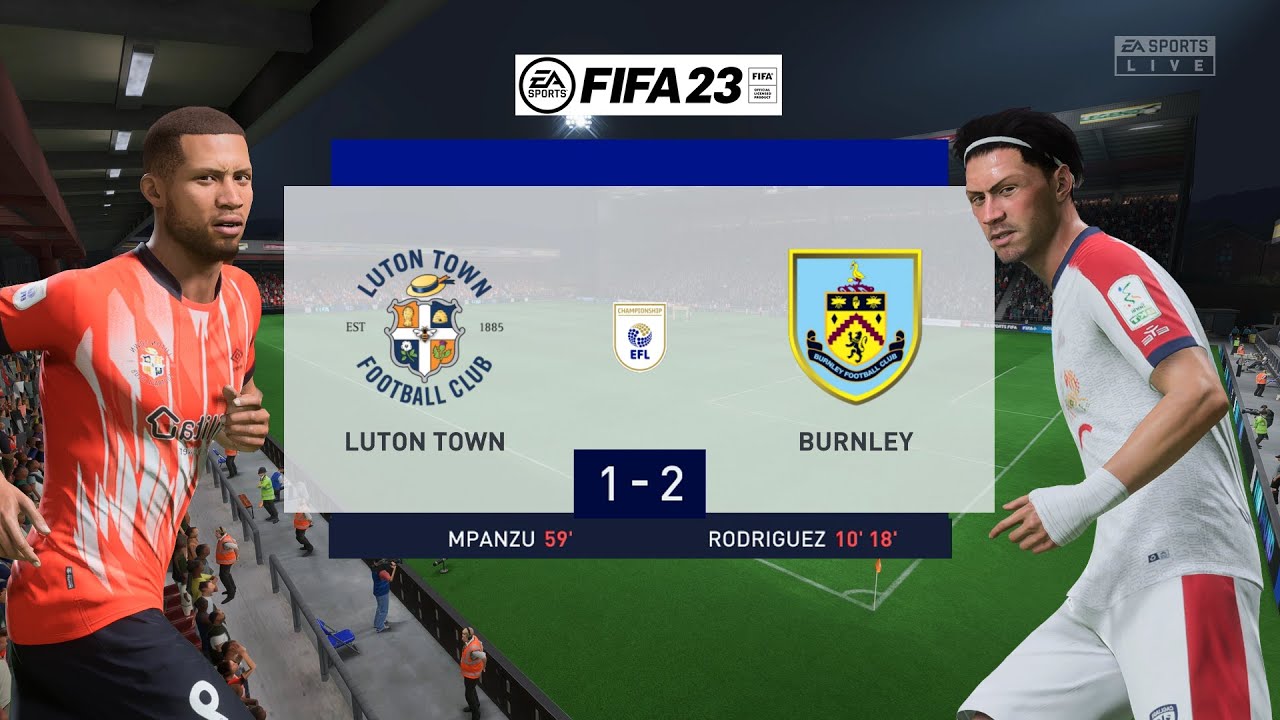 Luton vs Burnley - Premiere League 23/24 | FIFA 23 PC Gameplay 4K