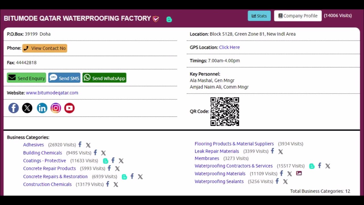 Top 10 Construction Chemicals Supplies Companies in Doha, Qatar