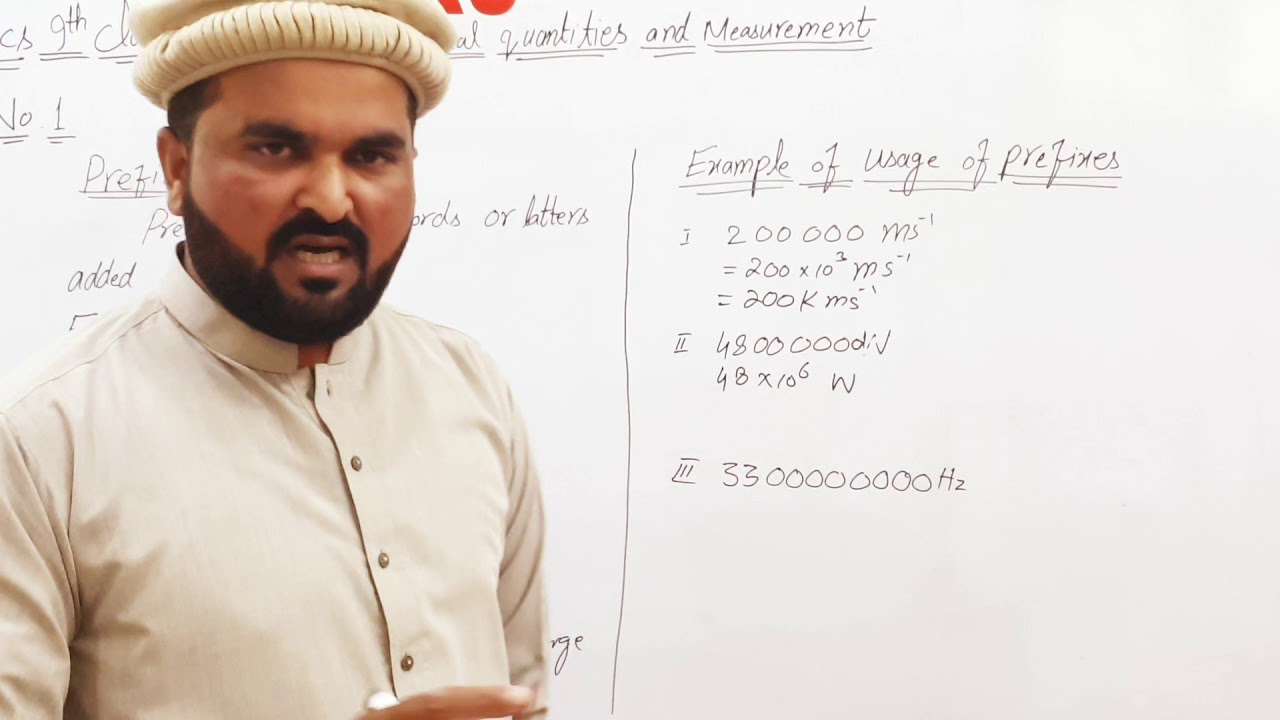 Physics 9th Class Prefixes and scientific Notation by Nasir Iqbal - YouTube
