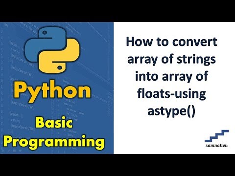 How to convert array of strings into array of floats-using astype()
