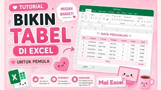 🎀 Tutorial Excel Pemula: Cara Membuat Tabel di Excel Pakai Borders 🎀