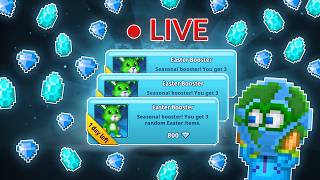 GAMBLING TONS OF GEMS FOR EASTER BOOSTER! | Pixel Worlds LIVE