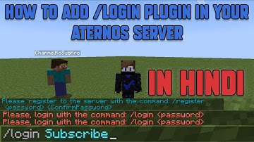 How To Add Login Plugin In Your Aternos Server In Hindi | Best /register Plugin For Aternos In Hindi