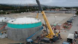 DSRSD 5-23-18 Digester Lid Lift Bird's Eye View