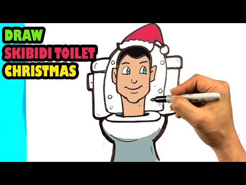 EASY How to Draw SKIBIDI TOILET CHRISTMAS