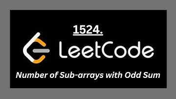 1524. Number of Sub-arrays with Odd Sum | Leetcode | Java
