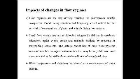 Design of Hydraulic Structures Lecture 19 Environmental Impacts of Dams