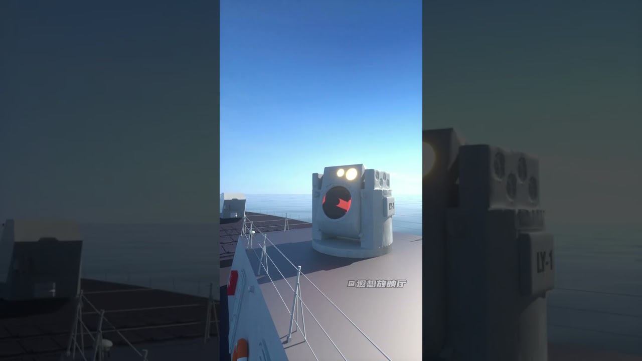 A shipborne laser system displayed at a Chinese military parade.