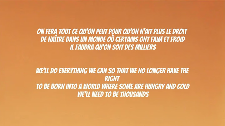 Les Enfoirés - Le Monde Demain (Lyrics French & English)