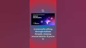 A new era of AI-powered collaboration: Ask Zia in Zoho Workplace