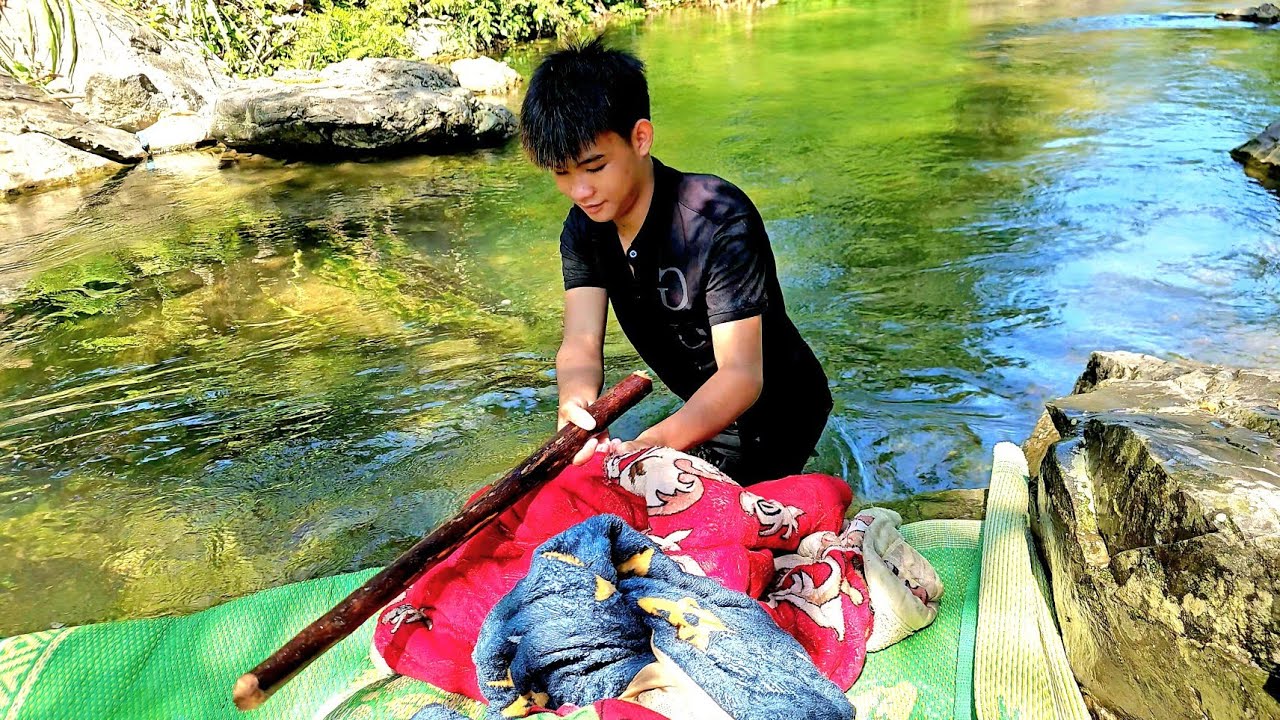 Homeless Boy and Poor Girl Picking Fruits and Selling Chickens - Homeless Boy