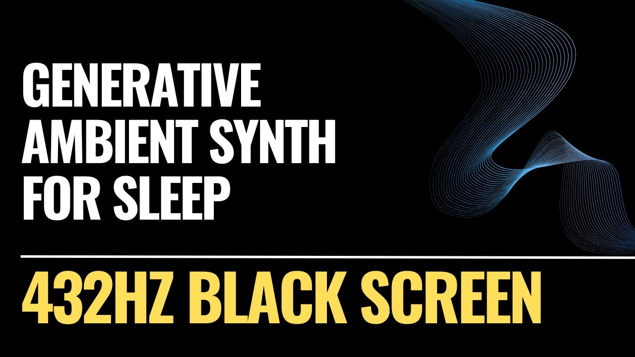 Black Screen Ambient Synth For Sleep (A:432hz)