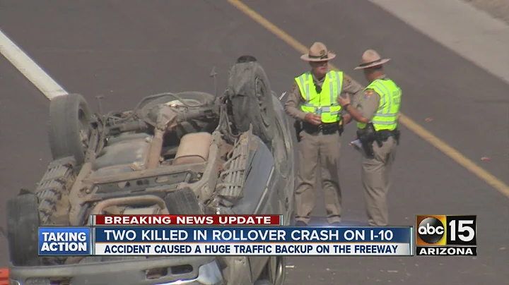 Two killed in single vehicle rollover crash on I-10