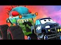 Haunted House Monster Truck Vs Monster Truck Dan | Truck Chase Videos