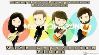 Imagine Dragons - Bad Liar (Cover by : Anna Hamilton) with expression video | Whiteboard Animation