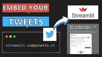 How to Embed Tweets within Streamlit Web Application| Python |Twitter oEMbed API