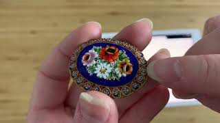Italian Micro-mosaic Brooch (1970s)