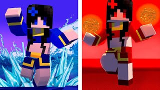 Kayako Fire and Water Sisters : Monster School Minecraft Animation