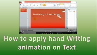 How to Apply hand writing animation on Text in Powerpoint | PowerPoint Tutorial screenshot 1
