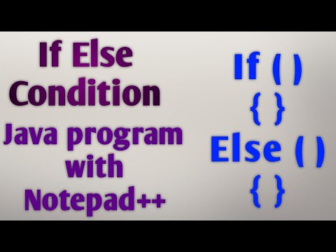 If Else in java with Notepad++ - YouTube