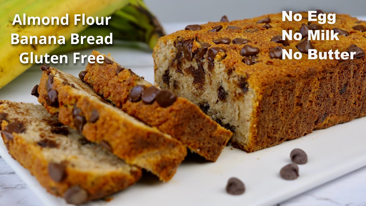 Almond Flour Banana Bread - Gluten Free | No Egg No Milk No Butter Cake.