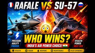 Rafale vs SU-57 + Super Sukhoi Strategy 🔥Who Wins India’s Future Air War? 💥 (No-Nonsense Analysis)