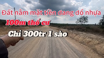 QUÁ KẸT PHẢI BÁN ĐẤT THỔ CƯ ĐƯỜNG ĐANG LÀM NHỰA PHỦ HỒNG TOÀN BỘ 300 tr 1 SÀO GẦN QUỐC LỘ 20