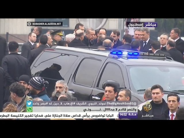 أردوغان يزور موقع حادث تفجير اسطنبول